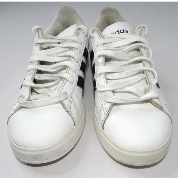 Adidas Grand Court 2.0 Shoes White Black Stripes Low Top Sneakers Mens Size 7 - Picture 5 of 7